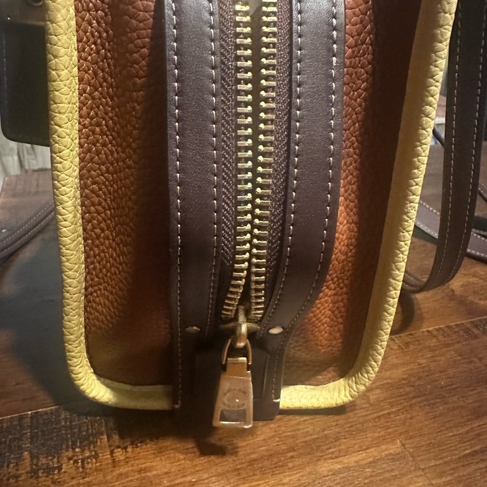 Coach Rogue 25 In Regenerative Leather in colorblock HAY - Picture 8 of 16